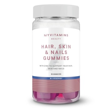 Hair, Skin & Nails Gummies - 60 Gummies - 30servings - Blueberry