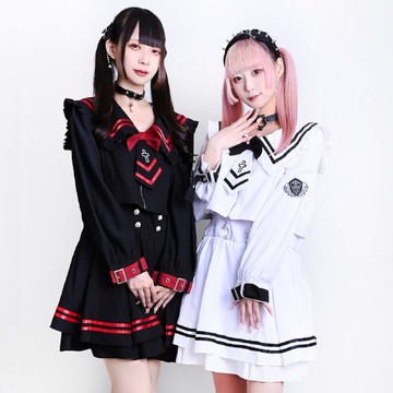 原創大天使學園翅膀校徽臂章領帶長袖水手服洋裝JK學院風【JJ2546