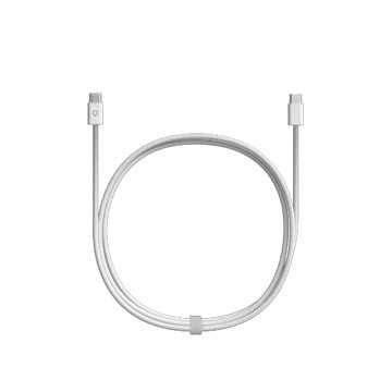 [手機用] USB-C to USB-C 傳輸/充電線 1公尺 白色編織傳輸充電線