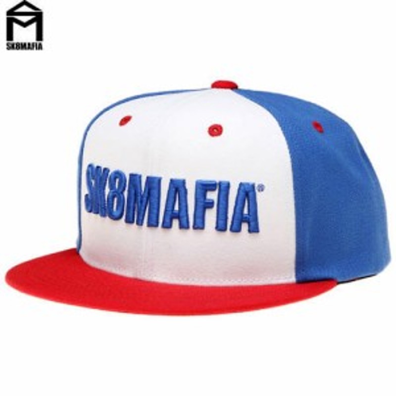 スケートマフィア Sk8mafia スケボー キャップ Skatemafia Premium Og Usa Snapback 限定カラー ホワイト X レッド X ブルー No1 通販 Lineポイント最大1 0 Get Lineショッピング