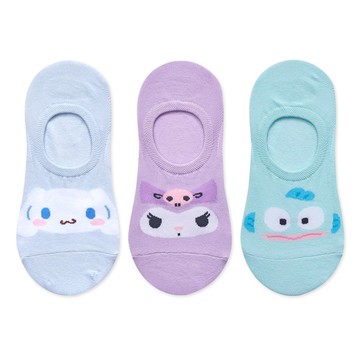 【ONEDER】Sanrio三麗鷗隱形止滑套版襪 人魚漢頓 酷洛米 大耳狗