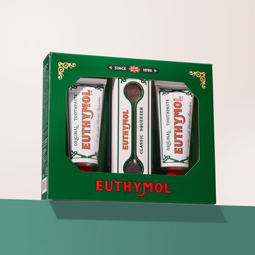 EUTHYMOL Original Toothpaste 106g * 2ea Set (+Squeezer)