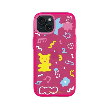 iPhone 15 Clear 粉漾桃 - MacaronToe 馬卡龍腳趾 - 小熊軟糖派對 Gummy Party