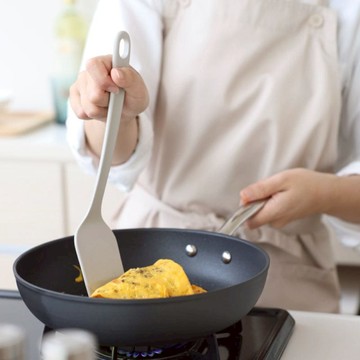 不傷鍋系列 | 耐熱矽膠平鏟/鍋鏟 28.7cm (2色) 深灰色