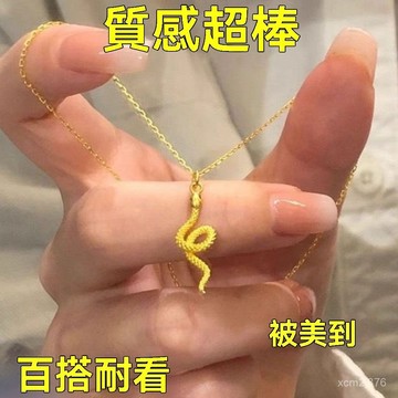 🙏🏻紫南宮過爐 開光🔥八月初更新-新款生肖靈蛇項鏈女時尚百搭氣質輕奢小衆高級感不掉色送女友禮物 X2KR