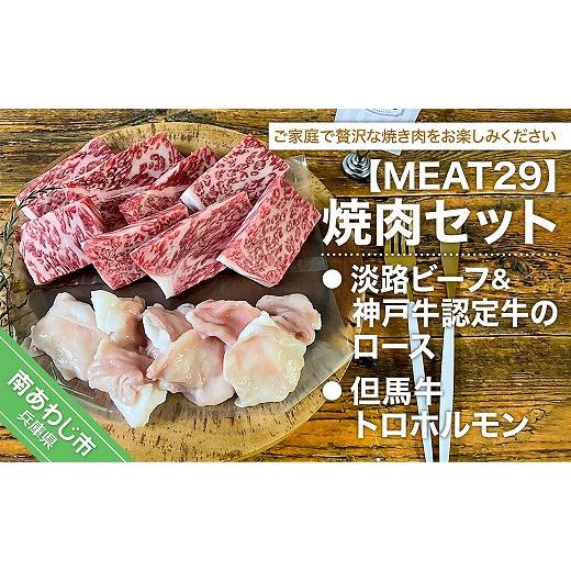 ふるさと納税 兵庫県 南あわじ市 淡路ビーフ＆神戸ビーフ認定牛のロース、但馬牛トロホルモン焼肉セット