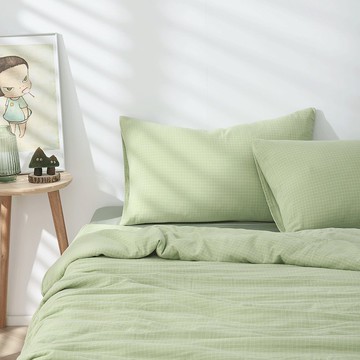 好關係 HAOKUANXI | 蜜瓜綠格-二重紗透氣分享被