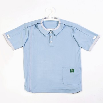 【Kcwear】易穿脫 春夏休閒 男用短袖上衣【D1ML6924】介護衣/護理服/易穿脫/免鈕扣拉鍊/臥床看護長照/獨立自主自理