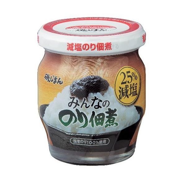 磯じまん みんなののり佃煮 25％減塩 145g瓶×12個入×(2ケース)｜ 送料無料 一般食品 佃煮 瓶 ごはんのおとも 海苔