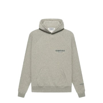 ESSENTIALS HOODIE FW21 DARK HEATHER OATMEAL