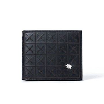 DRAKA 達卡 - 極品布雅德幾何系列 -真皮短夾-3413