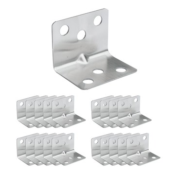 EMPIRE 不鏽鋼角碼 6H09T28  20個  高28mm x 寬22mm x 長36mm  厚度0.9mm  孔徑5mm