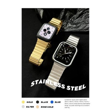 iwatch表帶金屬不銹鋼ins簡約風高級適用applewatch蘋果手表567se