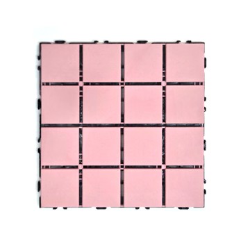 【怪獸】B+ 日式磚格防水拼接地板 單入 (30x30cm) -櫻粉
