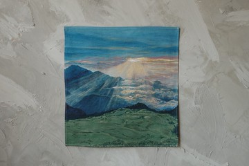 台灣山掛布 - no.12 : 南華山 41 x 46 cm