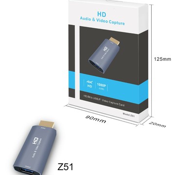 熱銷HDMI公轉USB母卡Z51高清視頻采集卡HDMI公轉USB母延長轉換