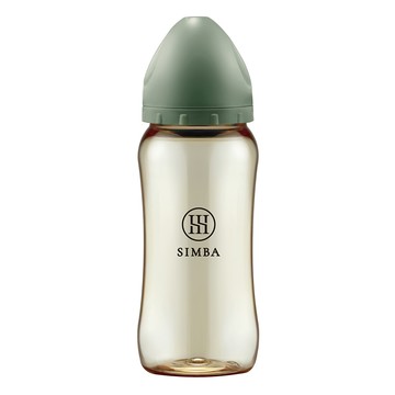 Simba 小獅王辛巴 蘊蜜鉑金PPSU寬口防脹氣奶瓶 全齡適用  治綠色  1個  360ml