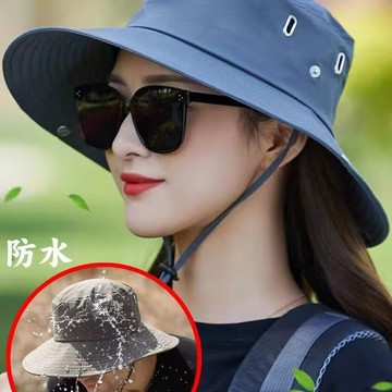 【台灣出貨】夏季遮陽戶外帽子定製登山出遊防曬團建漁夫帽園頂印字logo透氣帽漁夫帽  登山帽 透氣遮陽帽
