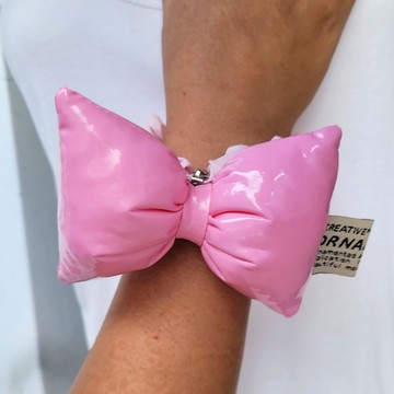 彈性可調節可拆式蝴蝶結手腕掛繩 手機手腕繩 手腕繩 5色 櫻花粉