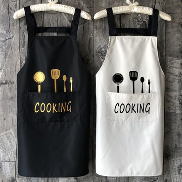 家用廚房圍裙防水防油女時尚工作服可愛日系韓版新款大人男士