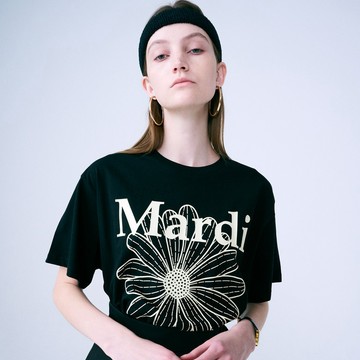 MARDI MERCREDI 印花短TEE 短袖 t恤 黑色 經典小雛菊 純棉 TSHIRT FLOWERMARDI