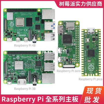樹莓派4代B型4B 4GB/8GB開發板 Zero2W/PICO W微型電腦 LINUX主板[領邦五金配件]