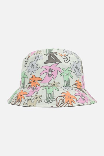 PALM ANGELS Sketchy nylon reversible bucket hat Man