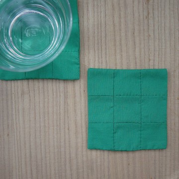 手工杯墊“SQUARE square”綠色