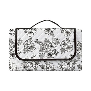 超聲波三層厚野餐墊 150 x 200cm 滌綸布面料/加厚絲棉/防水PEVA  赫本生活 白色