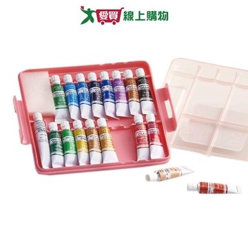 雄獅 18色不透明水彩塑盒 GCP18A 水彩 不透明 美術 美勞 上色 文具 繪畫 繪圖 顏料【愛買】