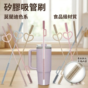 現貨⚡️隔日配💯吸管刷 食品級矽膠吸管刷 雙頭縫隙刷 莫蘭迪色