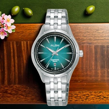 ALBA 雅柏 綻放光芒 漸層藍綠女錶 雙12購物節 送禮首選-30mm (AH7CY9X1/VJ22-X421B)