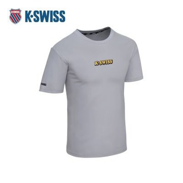 K-SWISS 短袖T恤 26SS TEE 4 M 短上衣 男短袖上衣 灰色 1013710-527