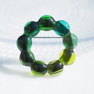 玻璃花環（大米[原始森林]）胸針[定做]