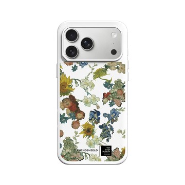 iPhone 17 Pro Max SolidX 白 - Van Gogh Museum - Vincent 的花朵-50週年紀念款 透明
