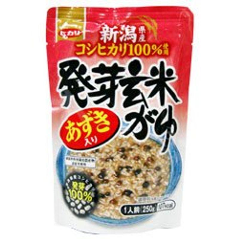 ヒカリ食品 あずき入り 発芽玄米がゆ 250gパウチ×24個入