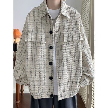 小香風外套男秋冬夾克2025年新款馬甲韓版寬松褂子潮牌ins高級感