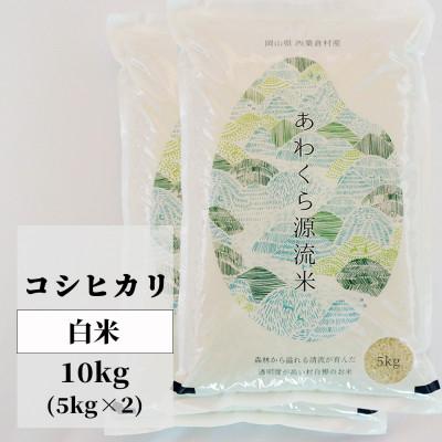 ふるさと納税 西粟倉村 あわくら源流米「コシヒカリ」白米10kg全6回