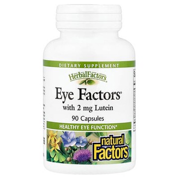 Natural Factors, 含 2 毫克葉黃素的眼部因數，90 粒膠囊