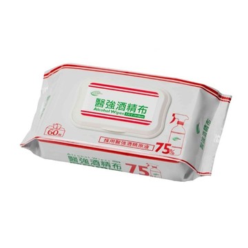 醫強 75%酒精布/酒精擦(60抽X12包入-濕紙巾/柔紙巾)