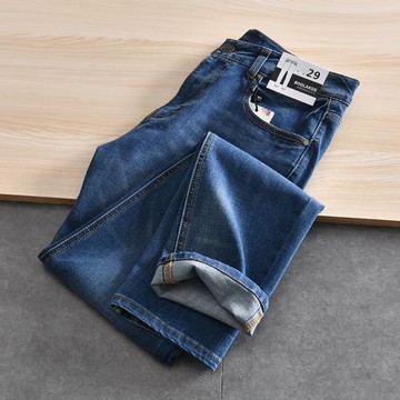 口碑“神“褲 高彈親膚 外貿男裝水洗棉時尚百搭直筒休閑牛仔長褲