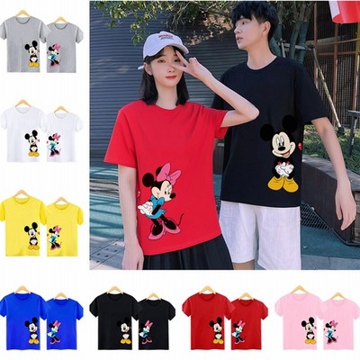 ミッキー ミニー 半袖シャツペアtシャツ Tシャツ トップス カットソーメンズレディース 恋人 お揃い ご夫婦 友達カップル ペアルック 春夏 通販 Lineポイント最大get Lineショッピング