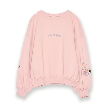 5th STREET｜山形｜女裝｜雪山圖案刺繡長袖T恤｜粉紅