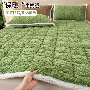 🔥桃園有貨🔥【注意：一張可超取，兩張需宅配】冬季保暖塔芙絨床墊軟墊加絨墊毯被褥子牛奶絨床蓋學生宿捨可機洗 GPXQ