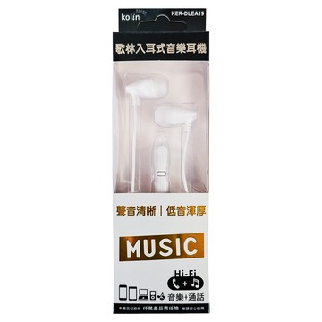 Kolin 歌林 入耳式耳機KER-DLEA19  1入