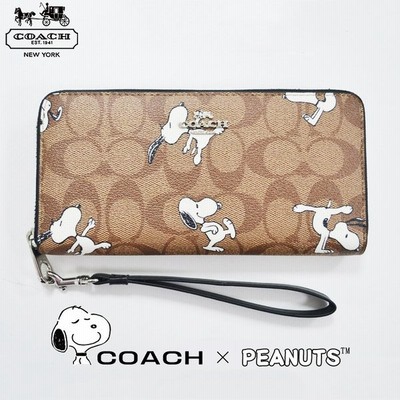 新品 Coach コーチ X スヌーピー コラボ 財布 ストラップ付き 長財布 C4596 アコーディオン ウォレット 通販 Lineポイント最大get Lineショッピング