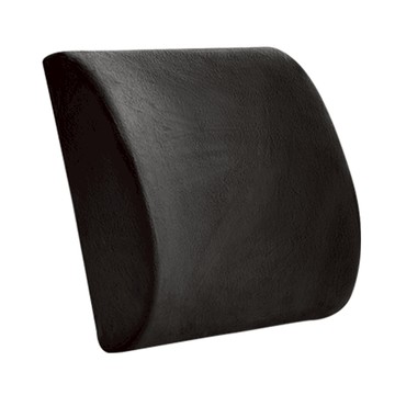 喜悠力 辦公室/車用人體工學加厚減壓記憶棉靠枕/椅背墊 32 x 30 x 10cm  黑色  1個