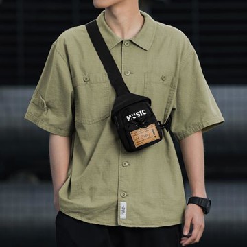 胸包男士小挎包迷你潮牌運動單肩斜挎包手機小背包隨身便攜小包女