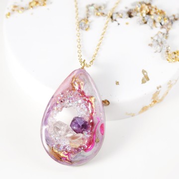 奧根水晶墜飾 - 極光晶洞