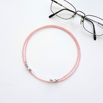 阿根廷紅紋石 印加玫瑰石 小圓珠眼鏡鍊 - 給媽媽的母親節禮物